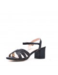 Faux leather heeled sandal