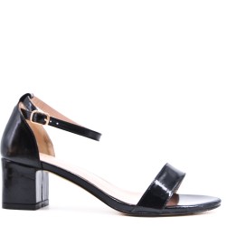 Faux leather heeled sandal