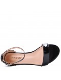 Faux leather heeled sandal