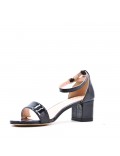 Faux leather heeled sandal