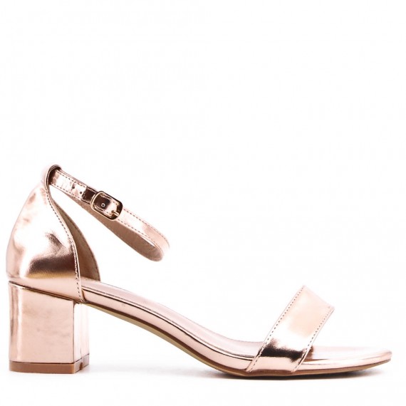 Faux leather heeled sandal