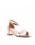 Faux leather heeled sandal