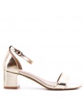 Faux leather heeled sandal