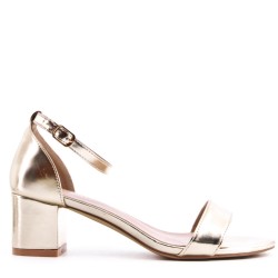 Faux leather heeled sandal