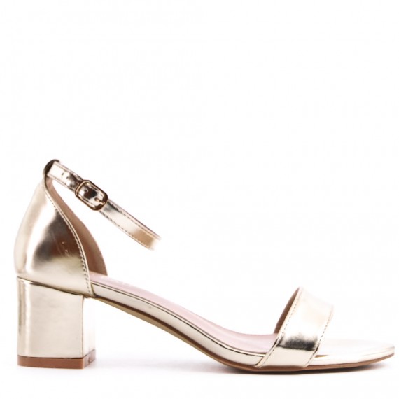 Faux leather heeled sandal