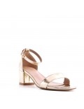 Faux leather heeled sandal