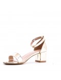 Faux leather heeled sandal