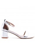 Faux leather heeled sandal