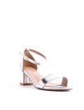 Faux leather heeled sandal