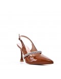 Faux leather heeled sandal