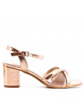 Faux leather heeled sandal