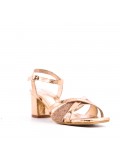 Faux leather heeled sandal