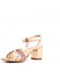 Faux leather heeled sandal