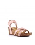 Faux leather heeled sandal