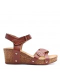 Faux leather heeled sandal