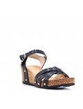 Faux leather heeled sandal