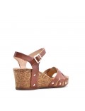 Faux leather heeled sandal