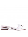 Flat sandals in faux leather for women