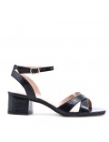 Faux leather heeled sandal