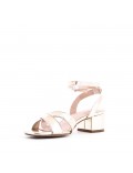 Faux leather heeled sandal