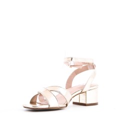 Faux leather heeled sandal