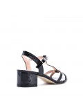 Faux leather heeled sandal