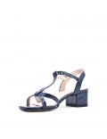 Faux leather heeled sandal