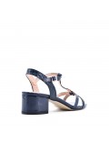 Faux leather heeled sandal