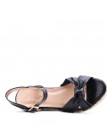 Faux leather heeled sandal