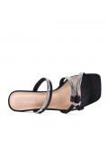 Faux leather heeled sandal