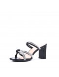 Faux leather heeled sandal