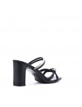 Faux leather heeled sandal