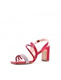 Faux leather heeled sandal