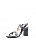 Faux leather heeled sandal