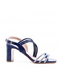 Faux leather heeled sandal