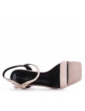 Faux leather heeled sandal