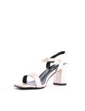 Faux leather heeled sandal