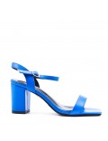 Faux leather heeled sandal