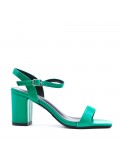 Faux leather heeled sandal