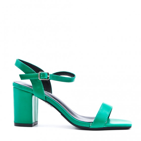 Faux leather heeled sandal