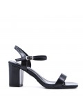 Faux leather heeled sandal