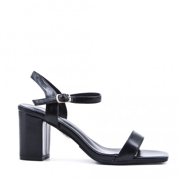 Faux leather heeled sandal