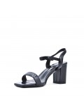 Faux leather heeled sandal