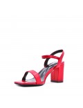 Faux leather heeled sandal