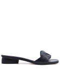 Flat sandals in faux leather for women