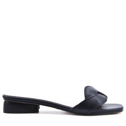 Sandale plat en simili cuir pour femme