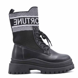 Bottine en simili cuir