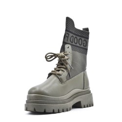 Bottine en simili cuir