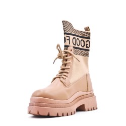 Bottine en simili cuir