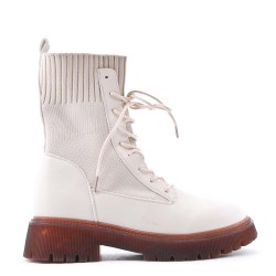 Bottine en simili cuir